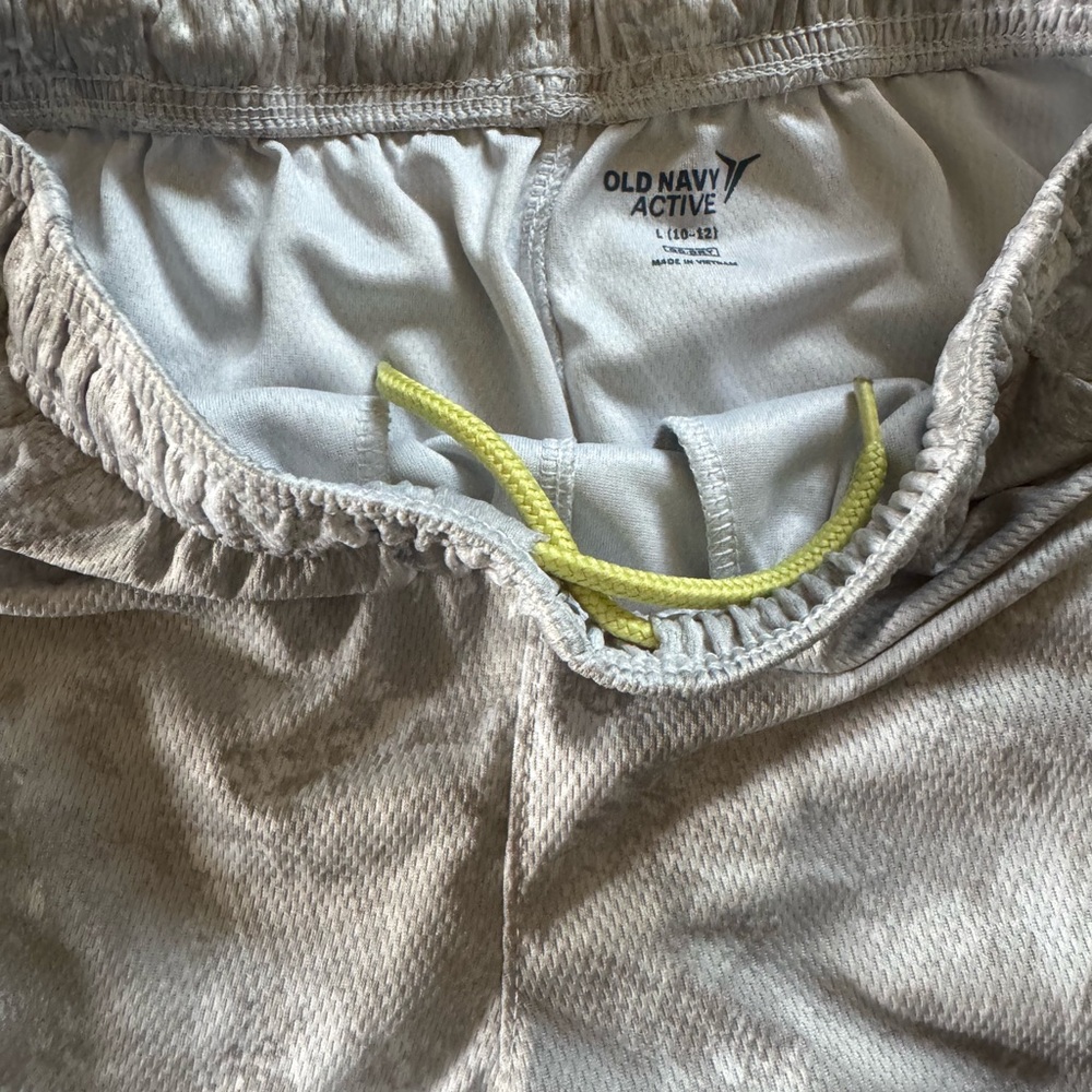 Set of Adidas Athletic Shorts blue, gray, black. Old navy grey print. Size 10/12 - Picture 6 of 6